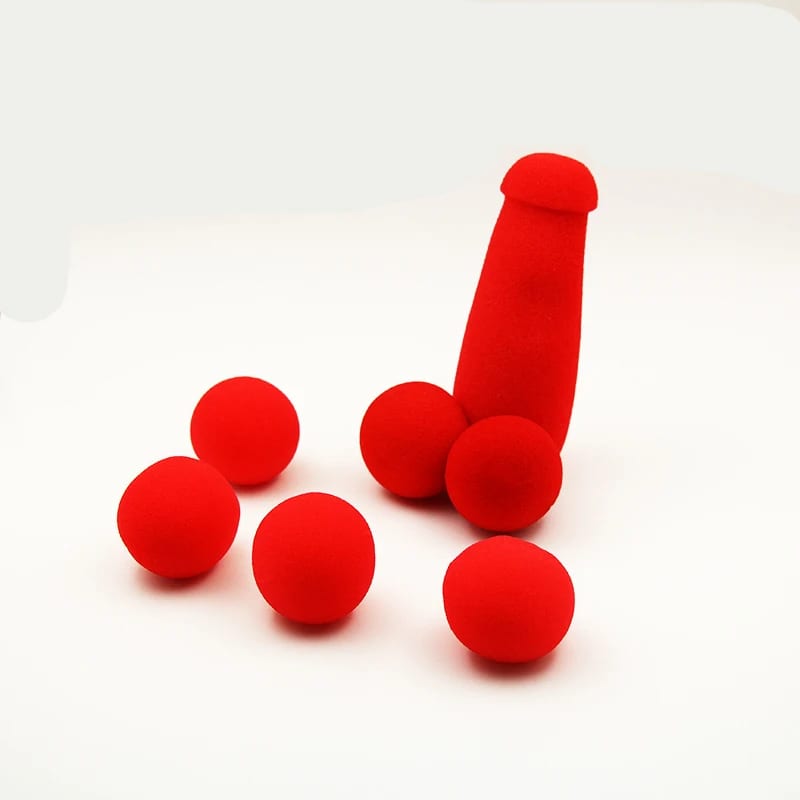 Sponge Balls — Four Ball Set with Adult Gag — product photograph 1