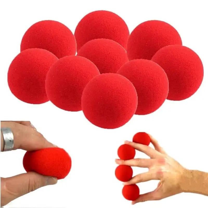 Sponge Balls — Red, Set of Ten — product photograph 1